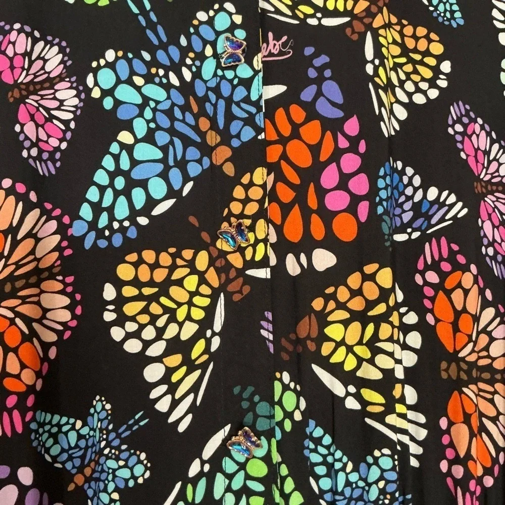 JulyLiebe Butterfly Print Jumpsuit with Pockets Size 3XL